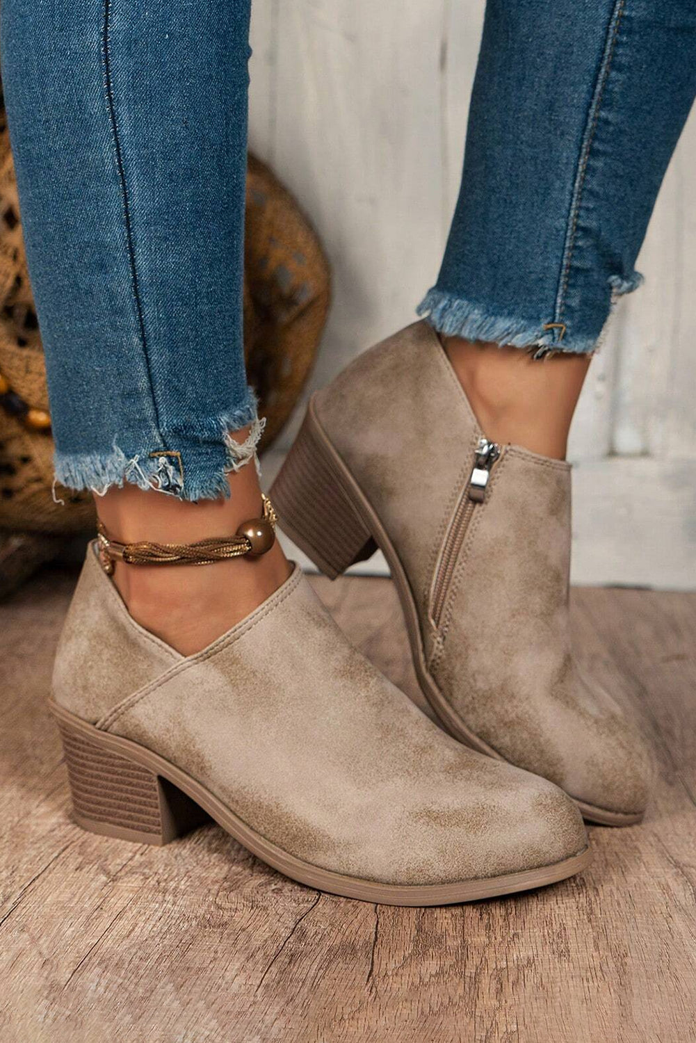 Tulip Suede Ankle Boots