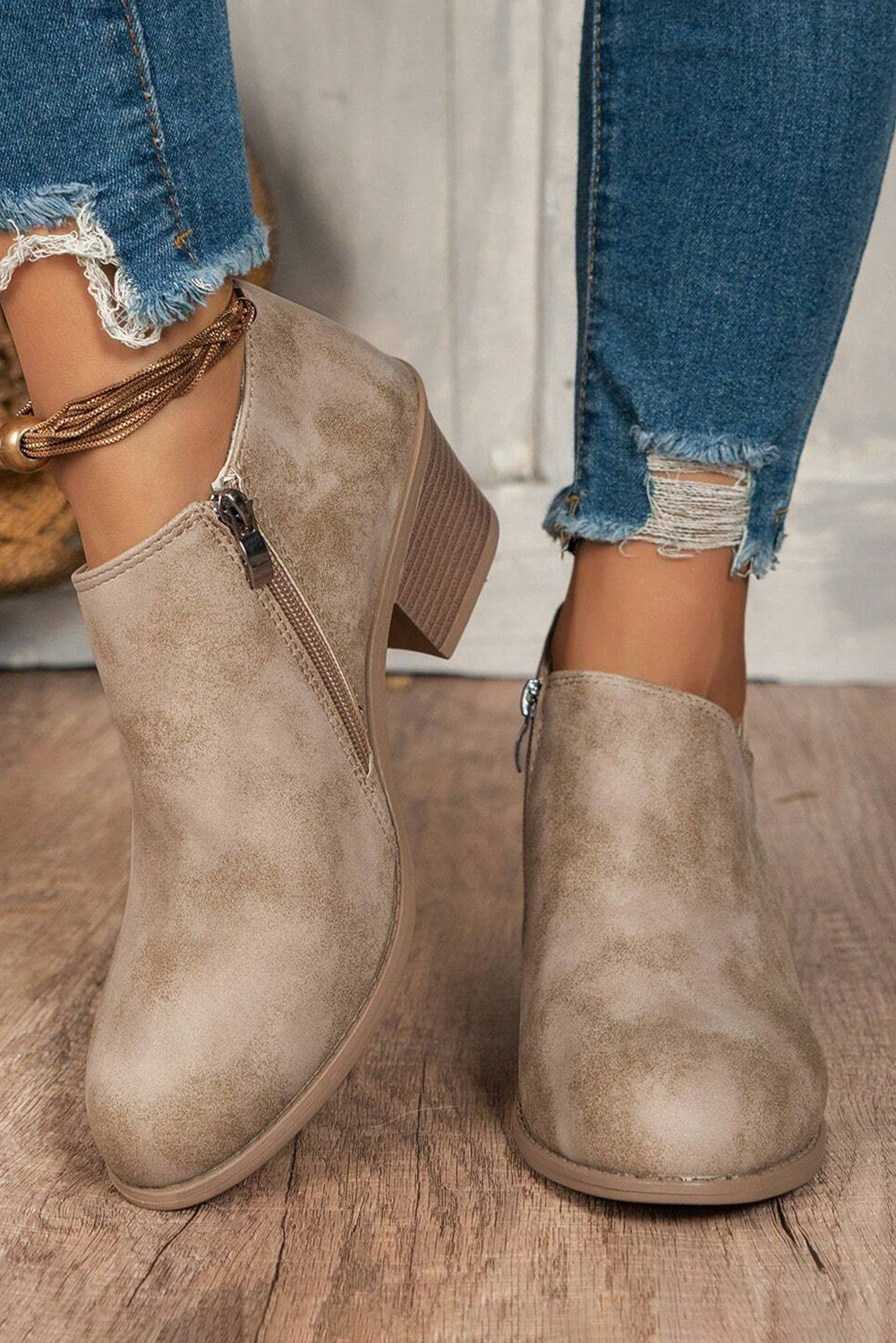 Tulip Suede Ankle Boots