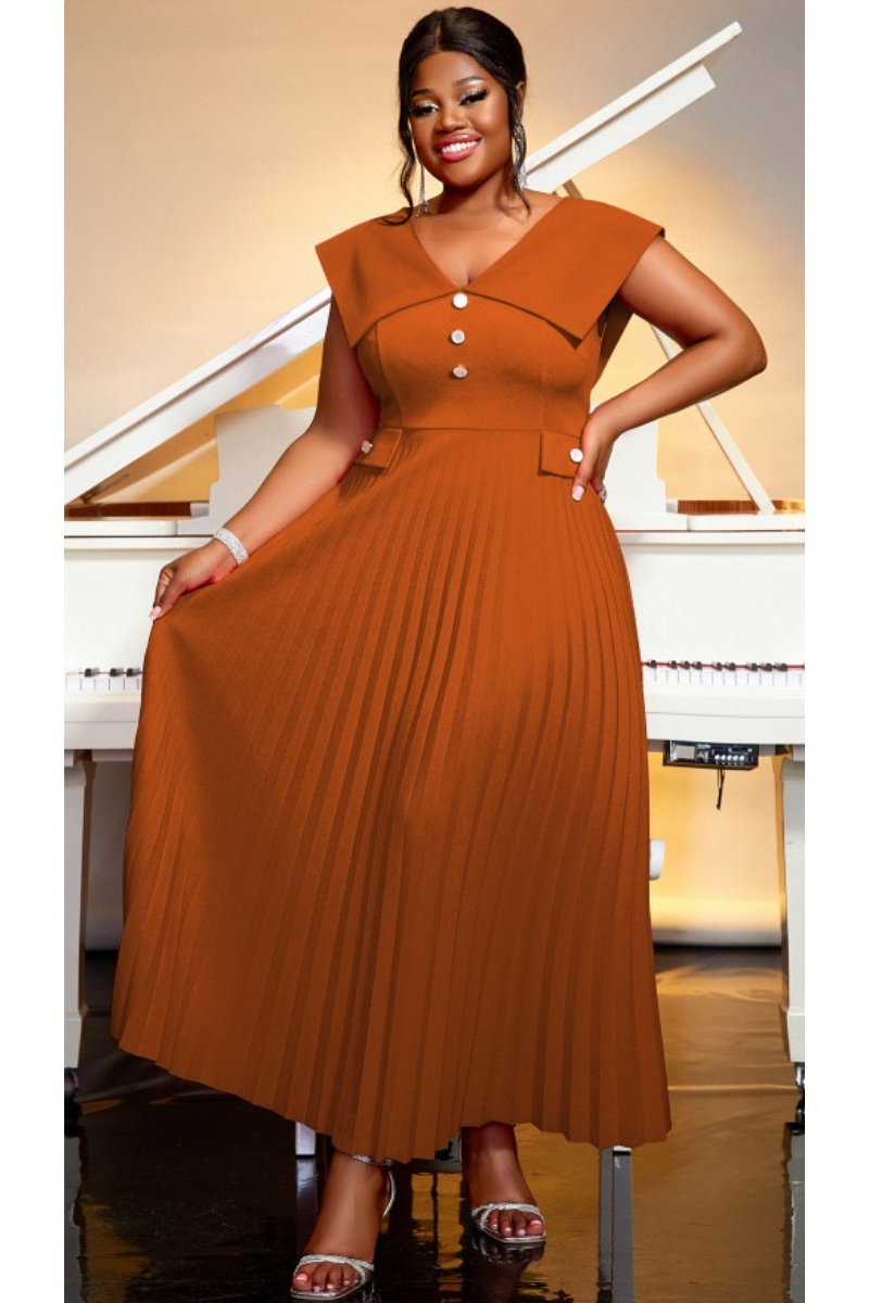 Tirzah Pleated Midi Dress - PRE ORDER