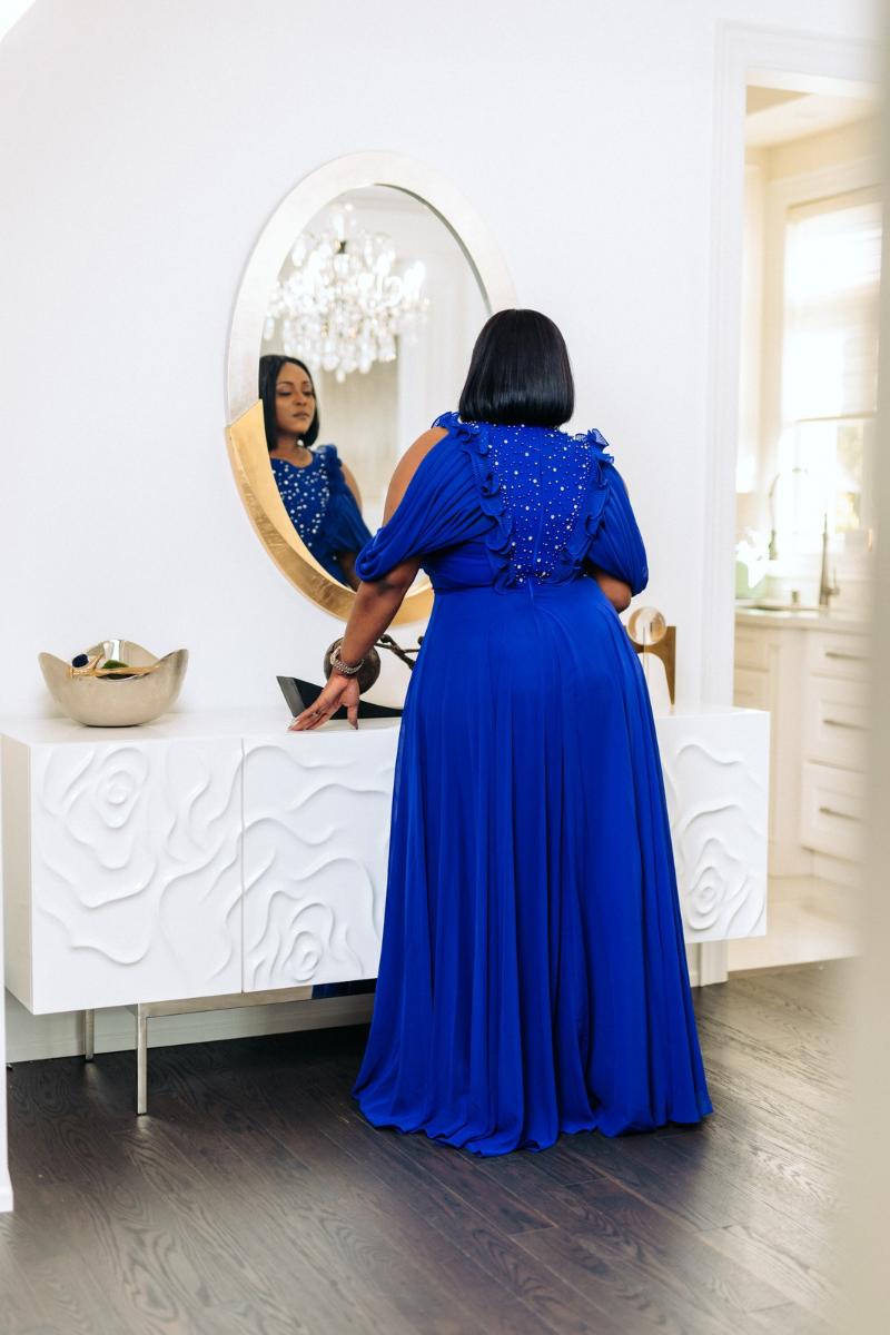 Aliza Moda Cold Shoulder Dress