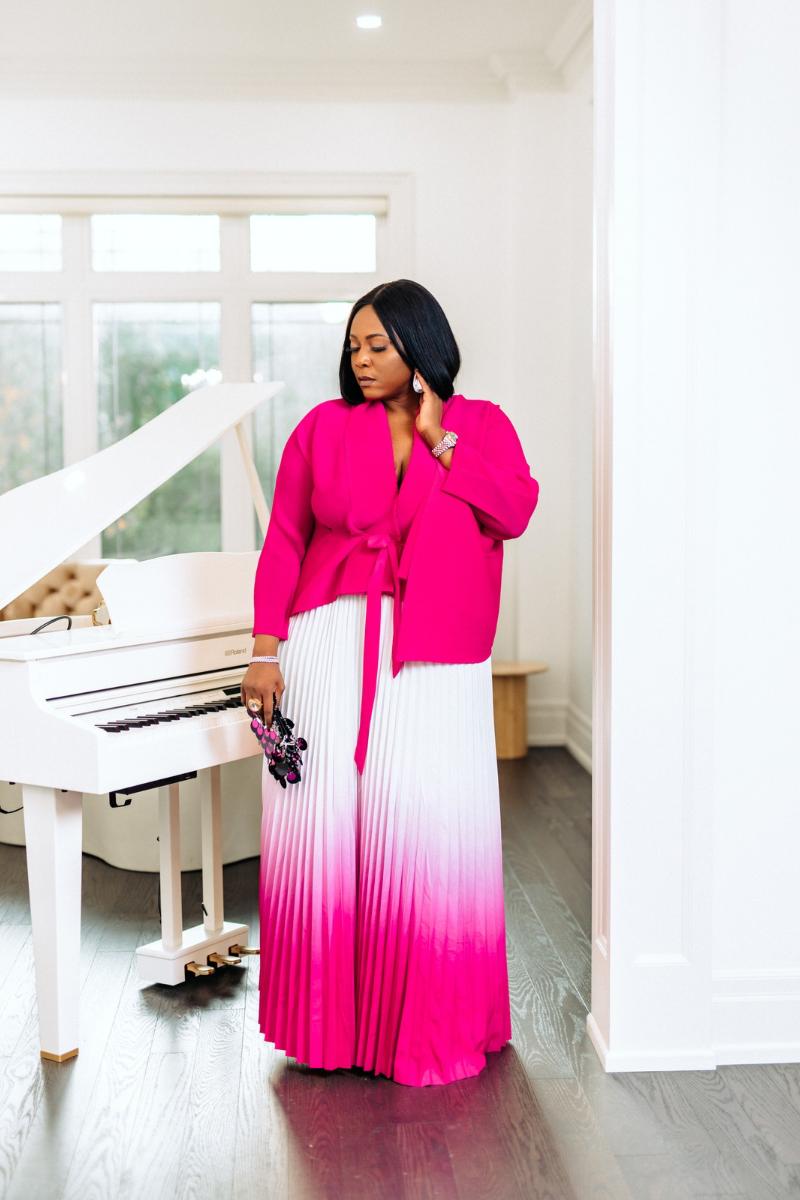 The Ombre Dress Set - Pink