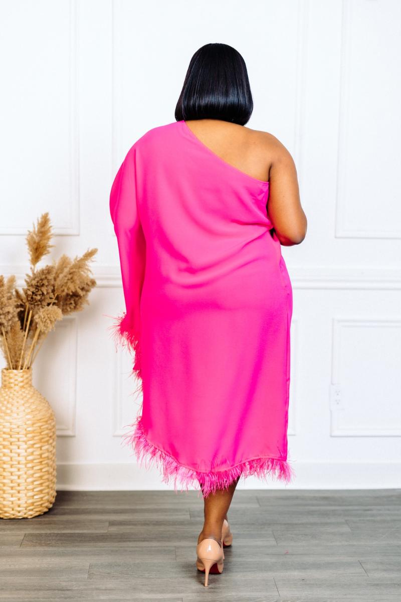 Alonah Luxe Fringe Dress - Pink