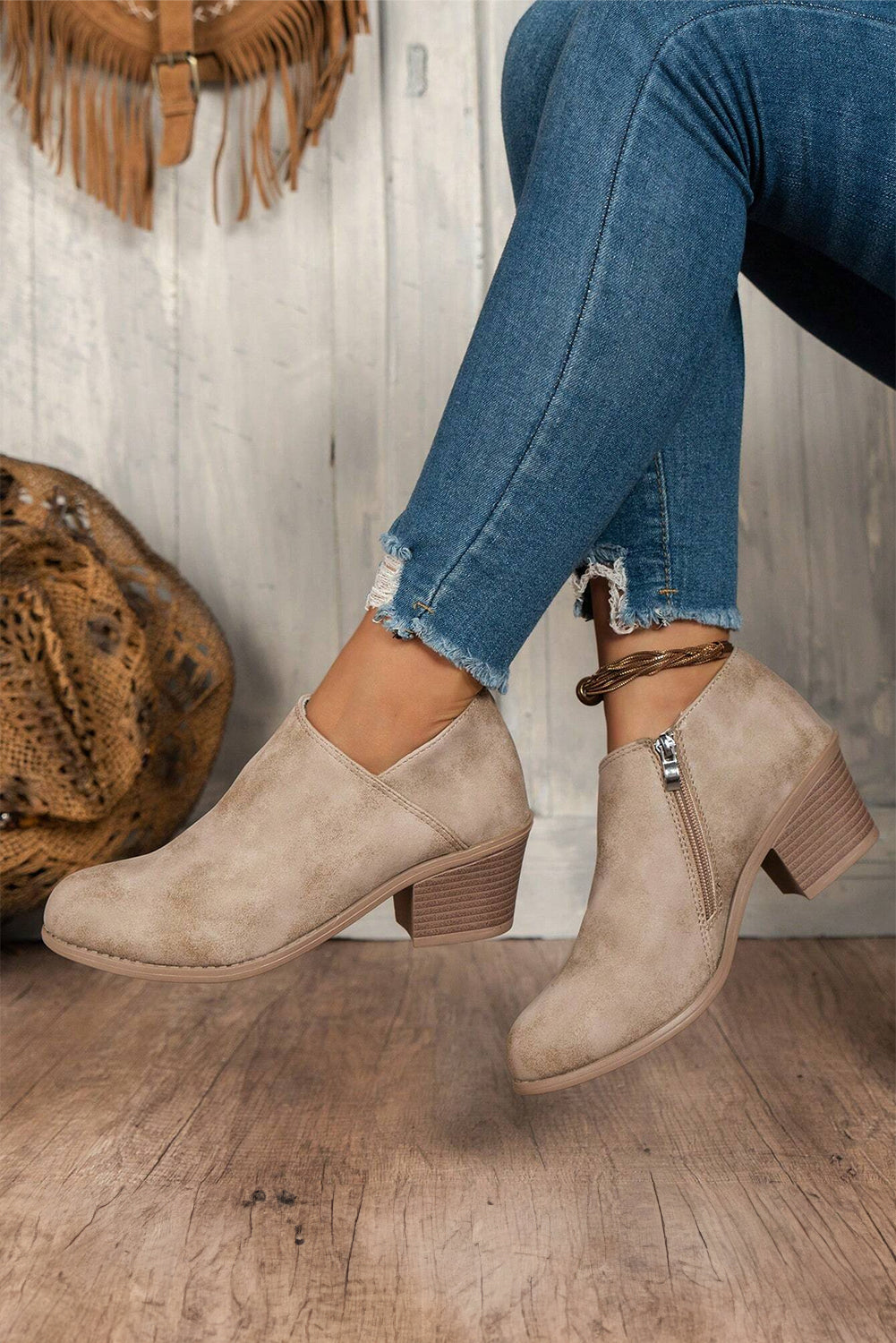 Tulip Suede Ankle Boots
