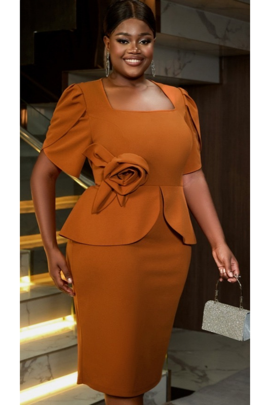 Adira Midi Peplum Dress - PRE ORDER