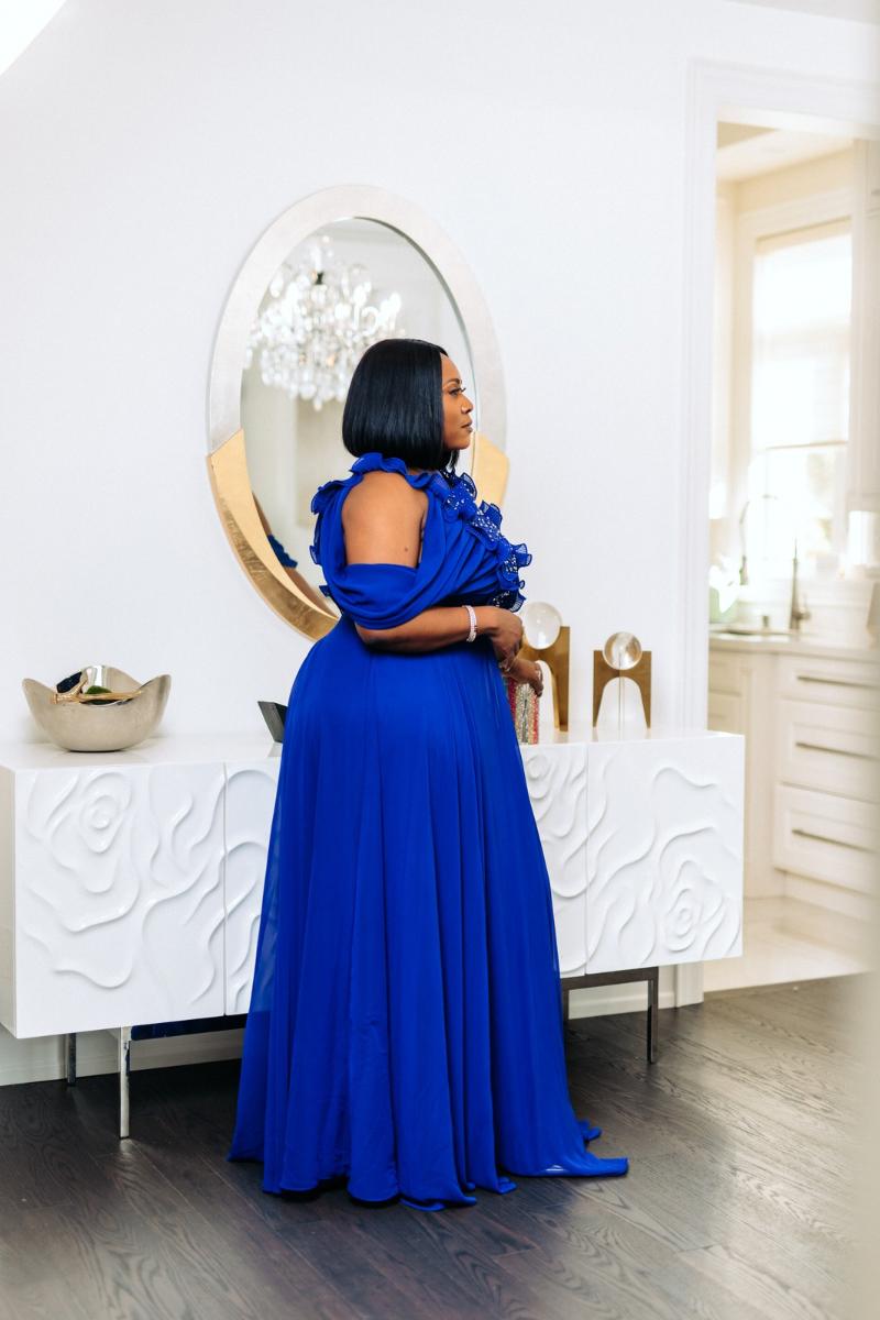 Aliza Moda Cold Shoulder Dress