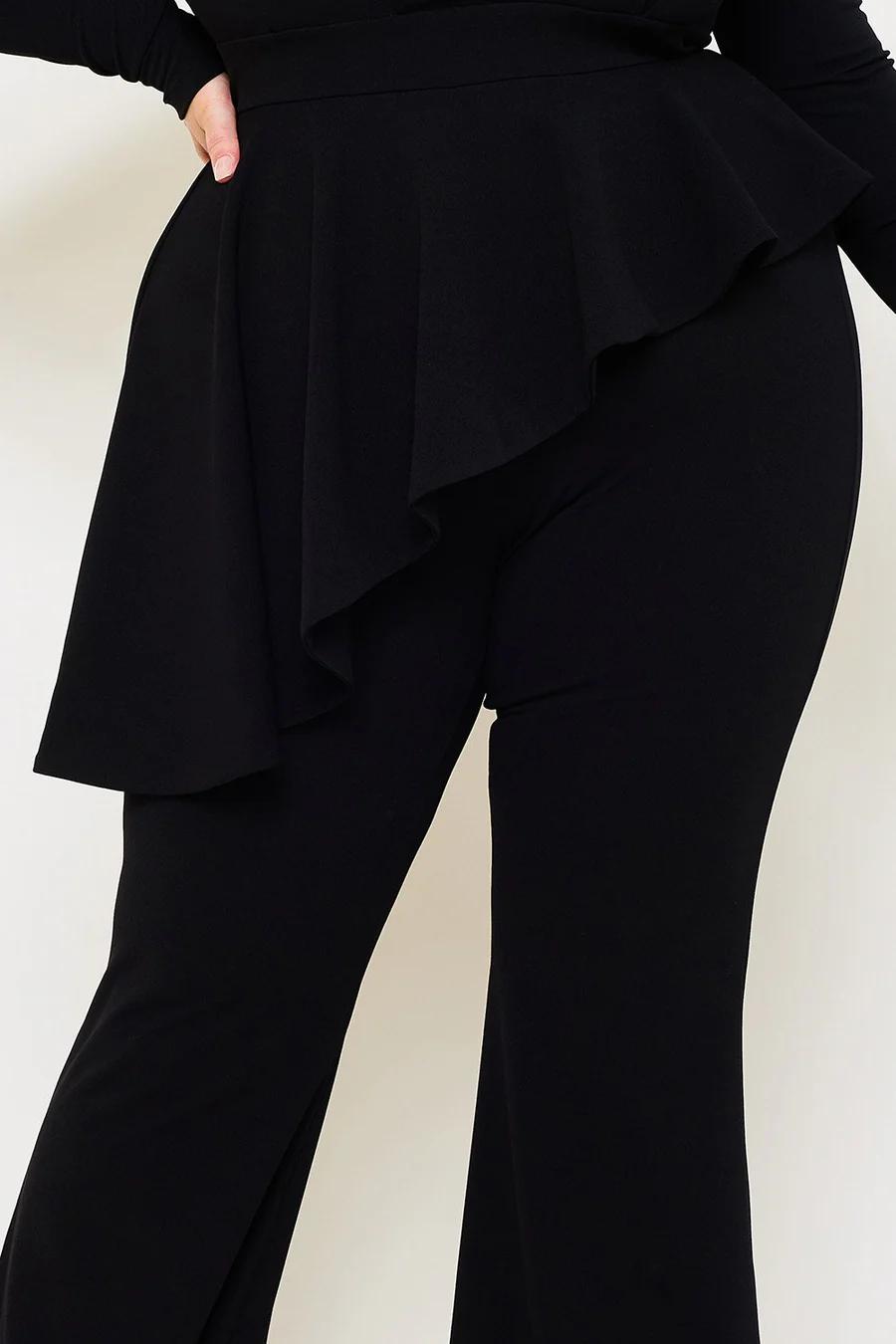 PEPLUM TOP PLUS SIZE JUMPSUIT